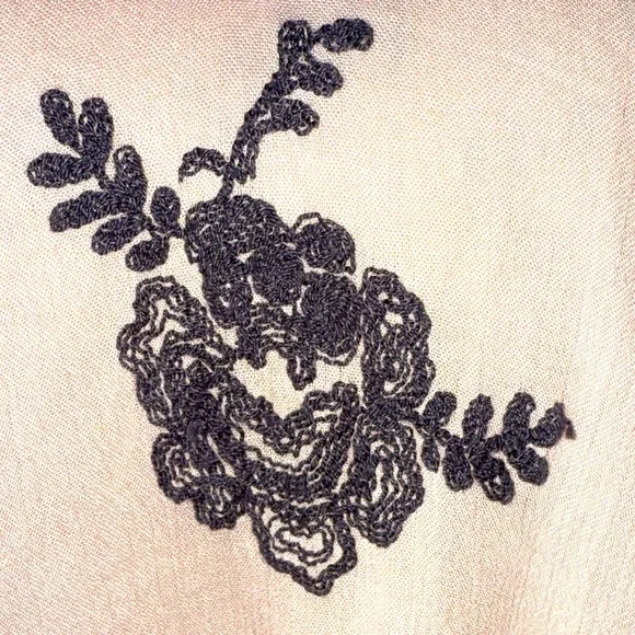 Free People Emma's Embroidered Mini Swing Boho Pink and White Dress, Small - Picture 3 of 8